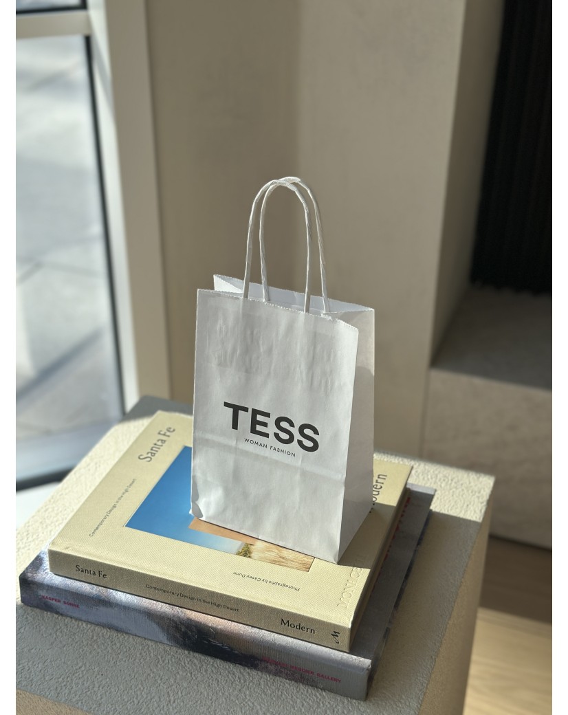 Taschen mit gedrehten Griffen – Weiß XS (14x8x21cm)