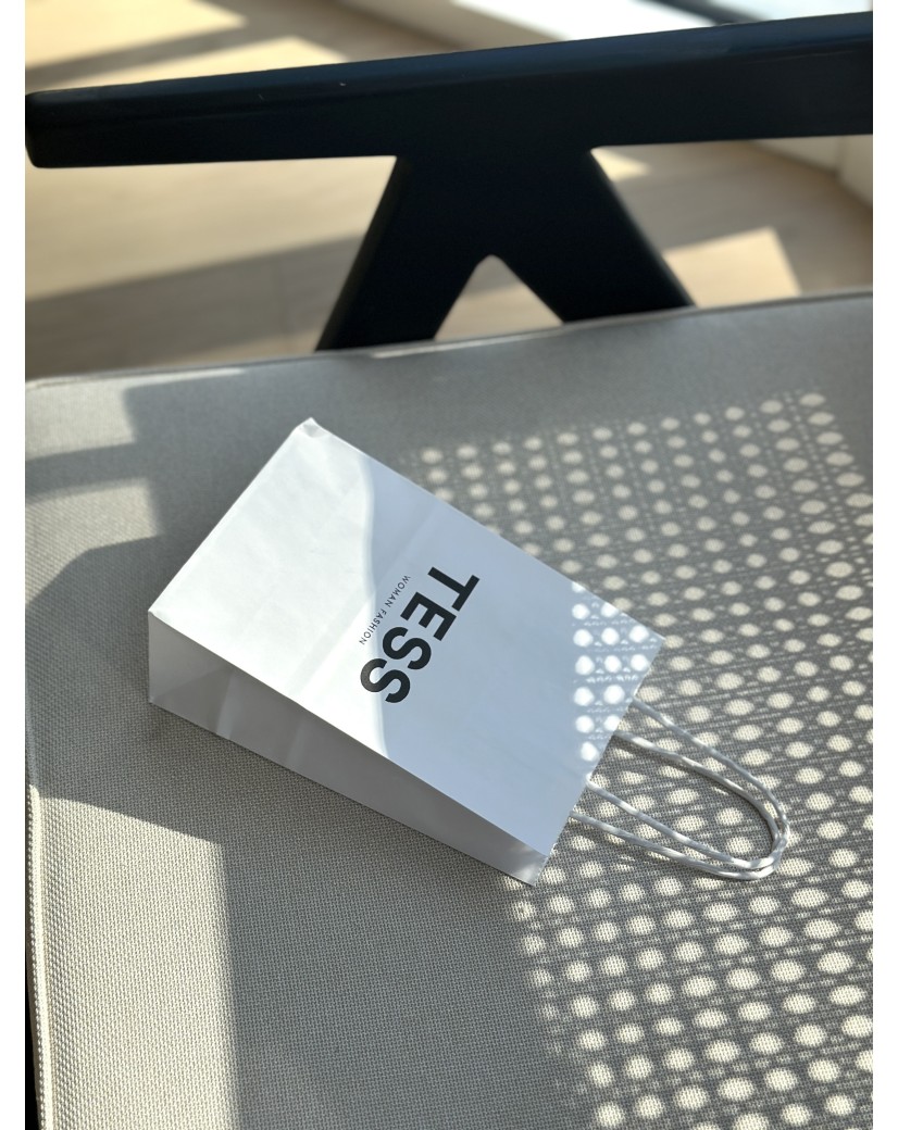 Bolsas de asas retorcidas – Blanco XS (14x8x21cm)