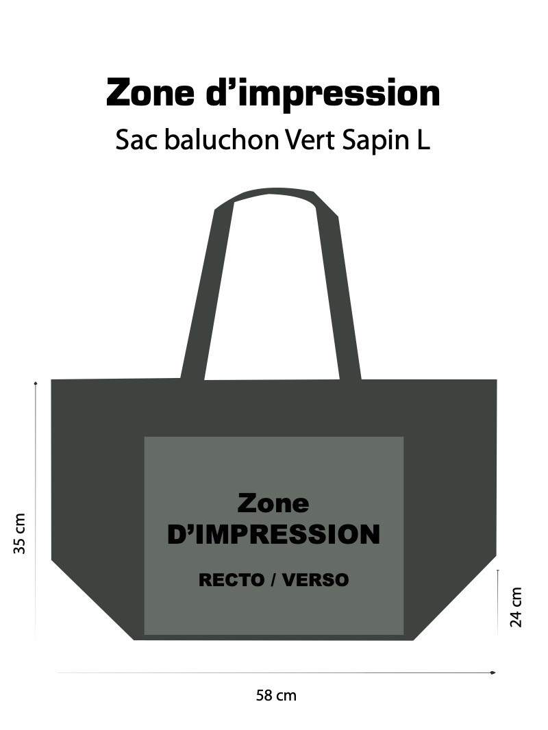 NICE FIR GREEN L BAG (58x24x35cm)