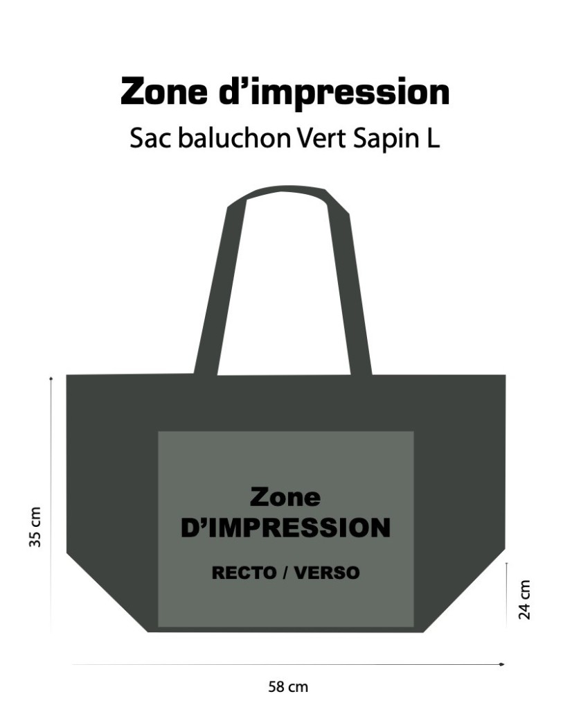 NICE FIR GREEN L BAG (58x24x35cm)