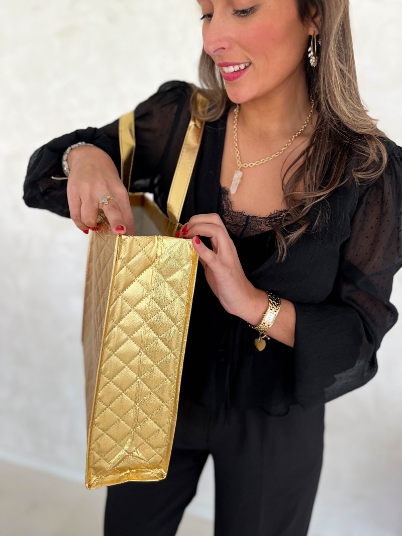 OSLO BAG - GOLD - (41x12x35 cm)