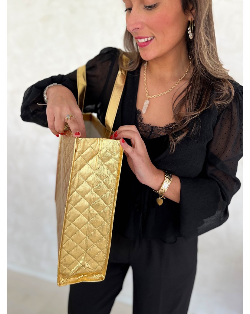 OSLO BAG - GOLD - (41x12x35 cm)