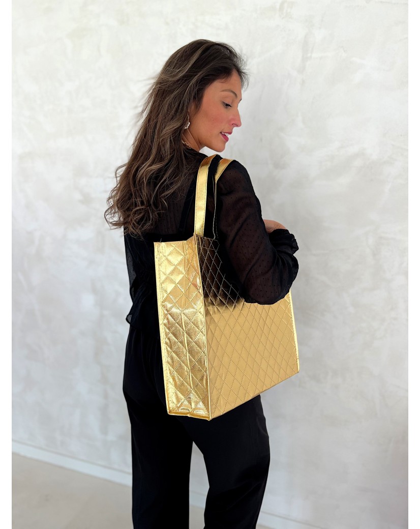 OSLO BAG - GOLD - (41x12x35 cm)