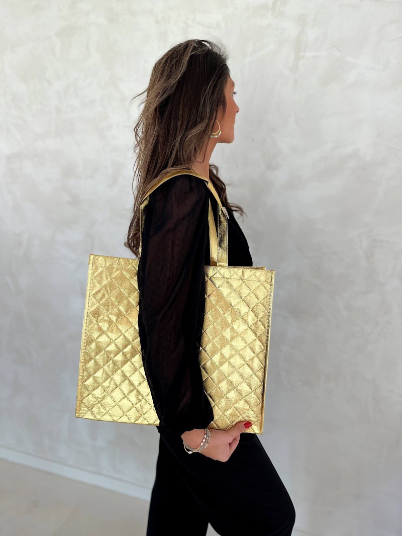 OSLO BAG - GOLD - (41x12x35 cm)