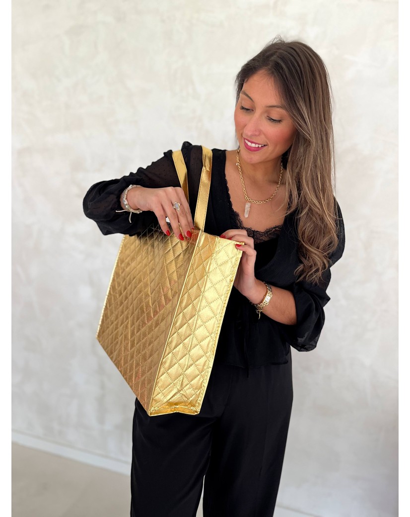 OSLO BAG - GOLD - (41x12x35 cm)