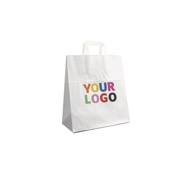 Flat handle bag - White M (26x12x35 cm)