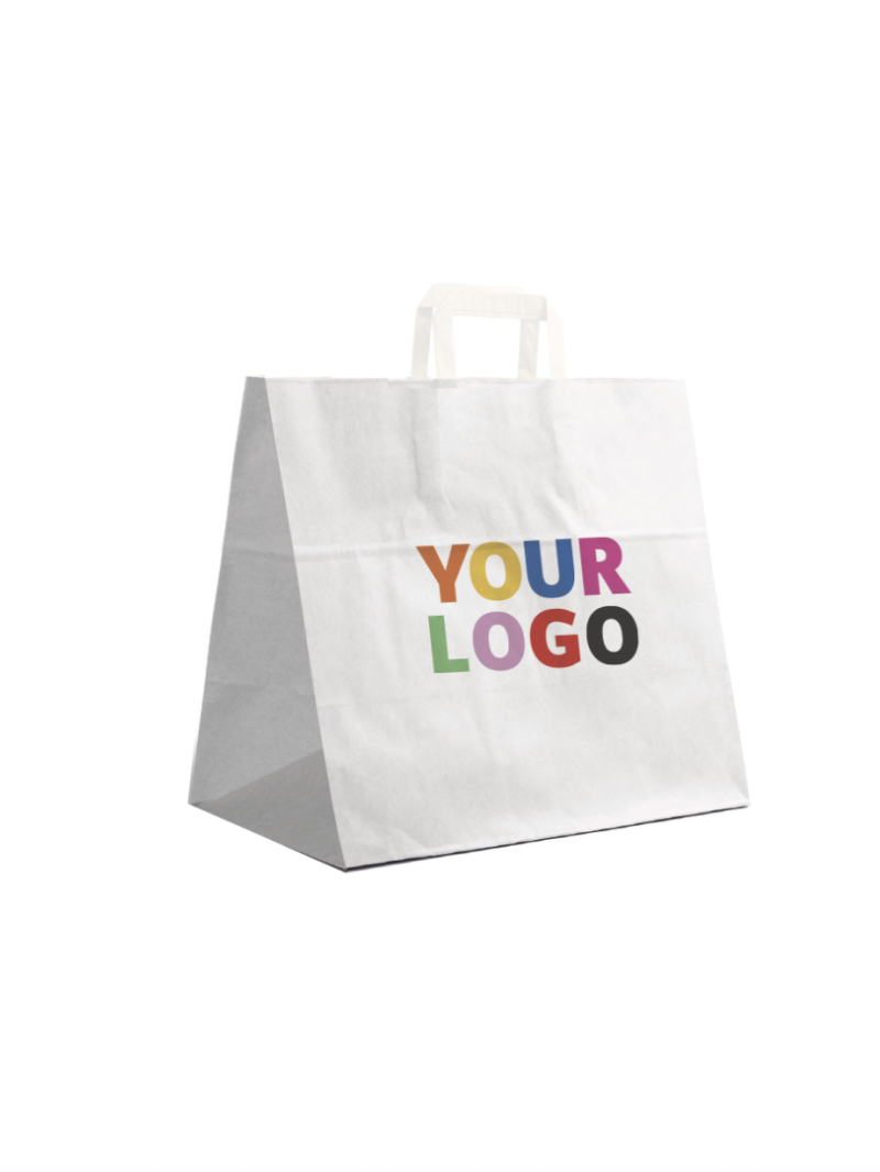 Bolsas con asa plana - Blanco SNACK TAKEAWAY