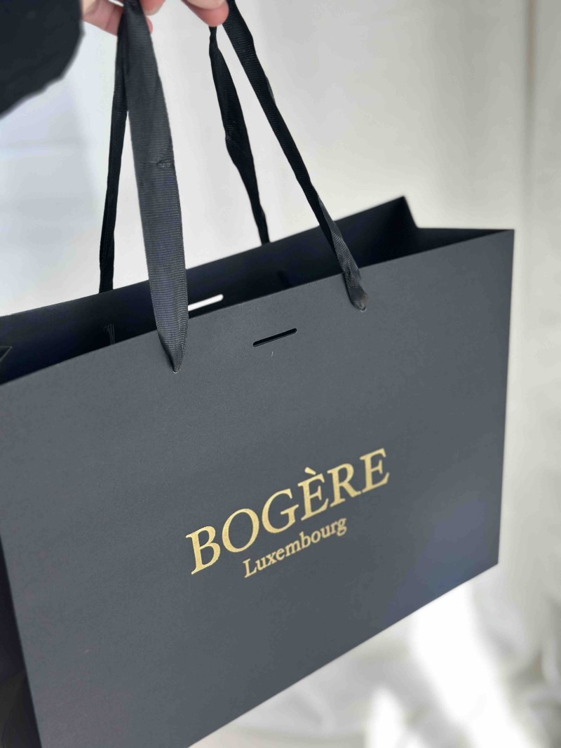 Chronopack Sac papier luxe poignées rubans - Noir M