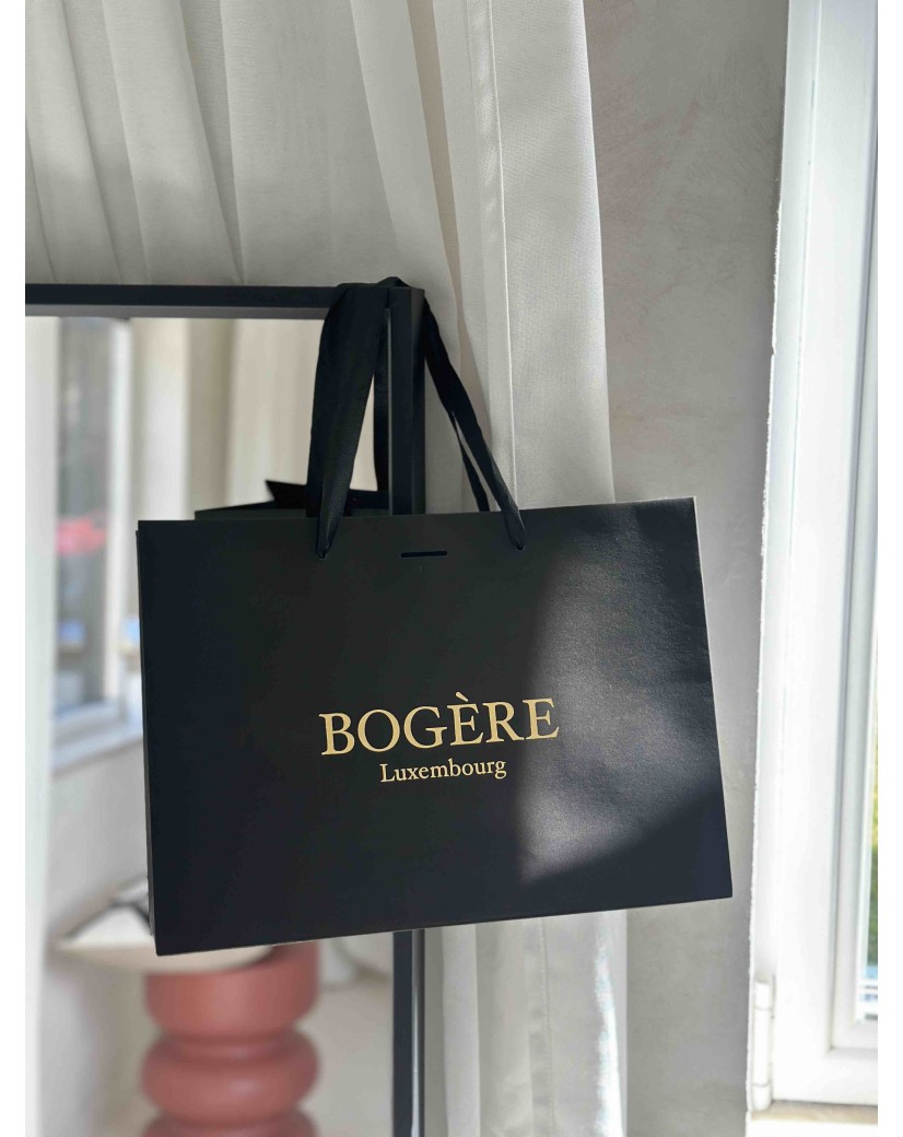 Luxus Papier Tasche – Schwarz – M (35x12x25 cm)