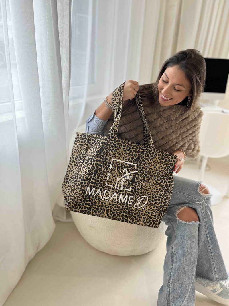 SAC NANCY - LÉOPARD DARK 🖤 (43x15x36 cm)