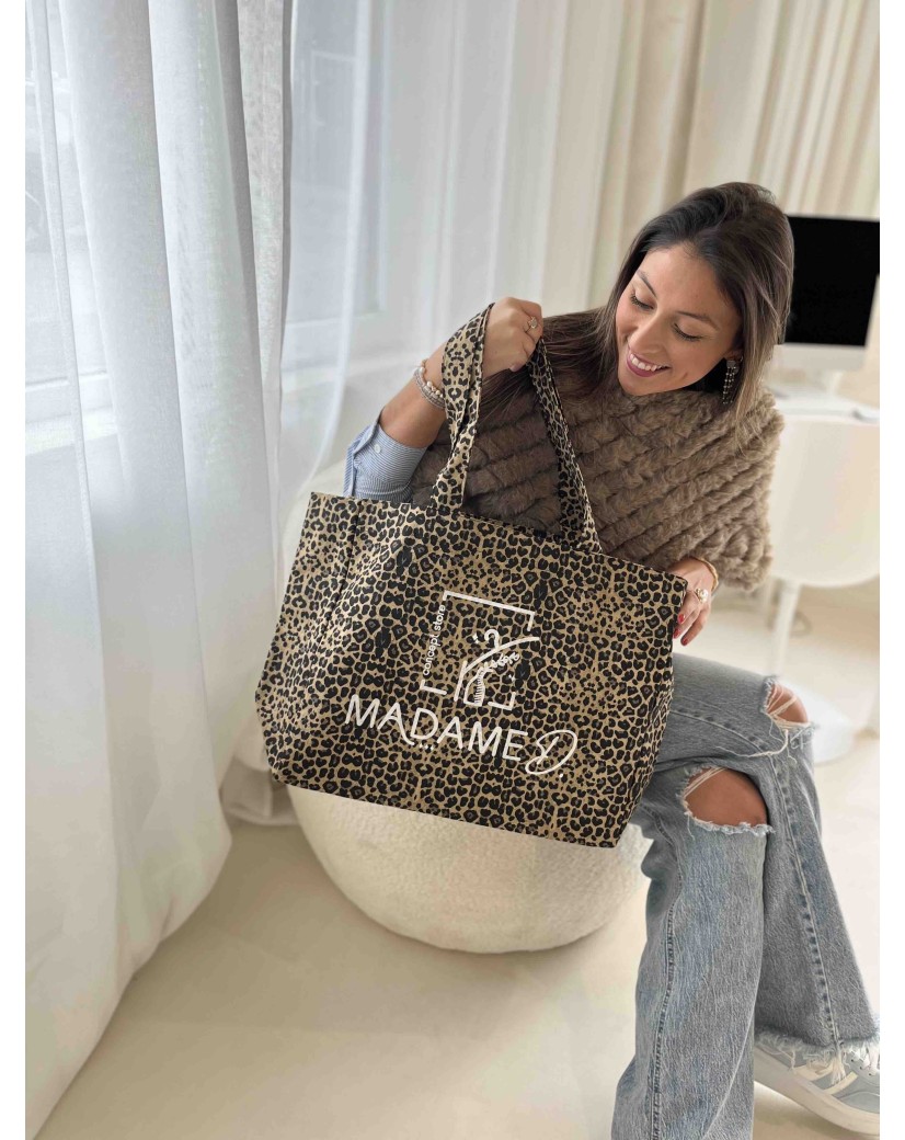SAC NANCY - LÉOPARD DARK 🖤 (43x15x36 cm)