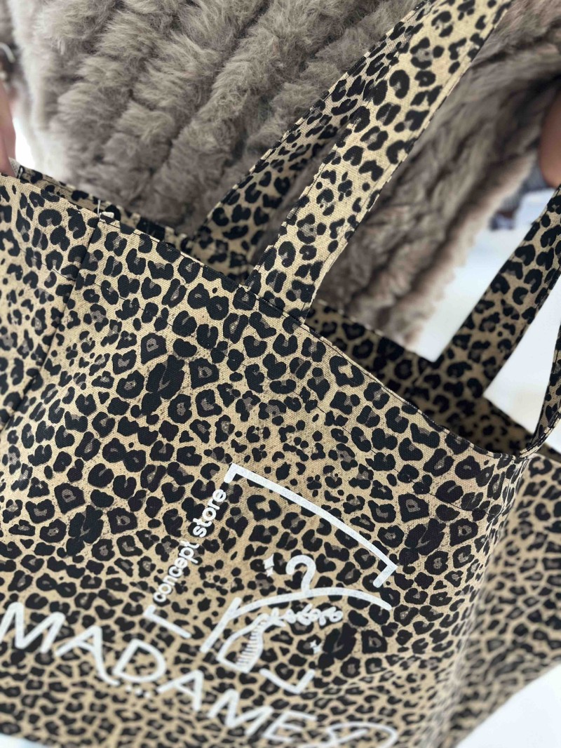 SAC NANCY - LÉOPARD DARK 🖤 (43x15x36 cm)