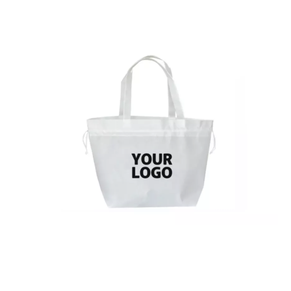 NONWOVEN DRAAGTAS "NICE" - WIT - M (40x14x30cm)