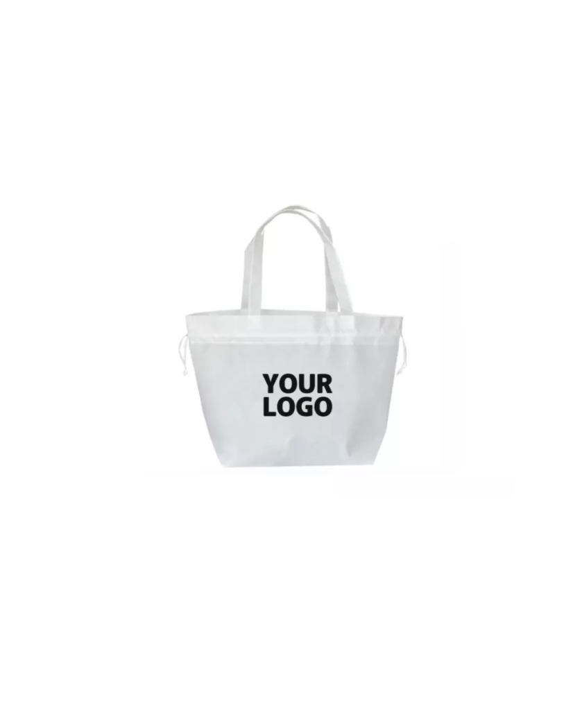 NONWOVEN DRAAGTAS "NICE" - WIT - M (40x14x30cm)