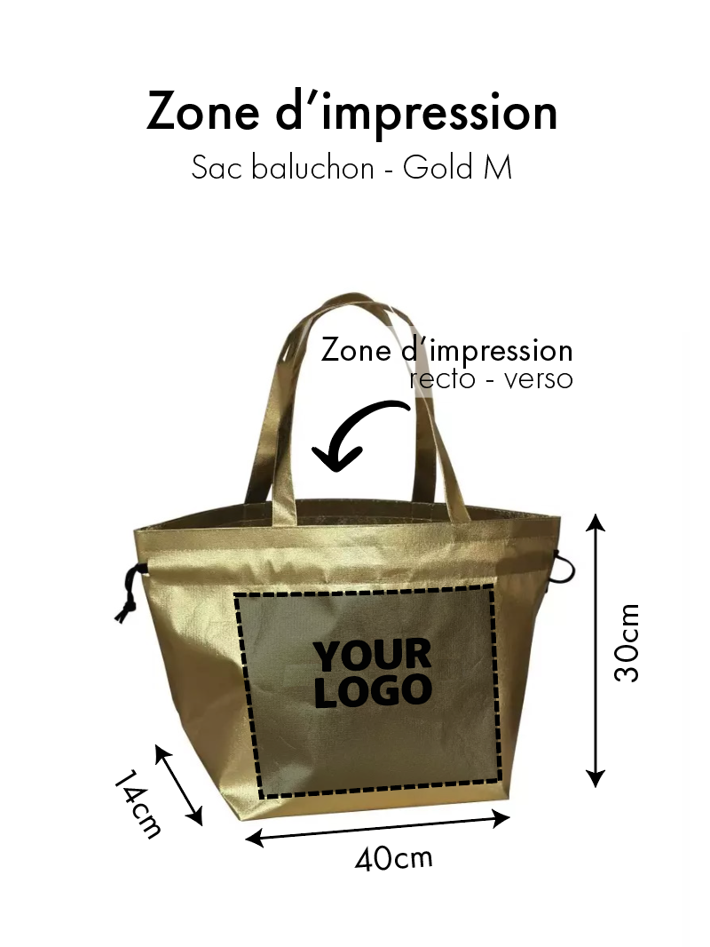 BOLSA NICE DORADO – M (40x14x30 cm)