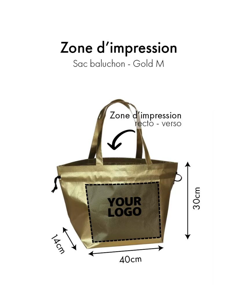 BOLSA NICE DORADO – M (40x14x30 cm)