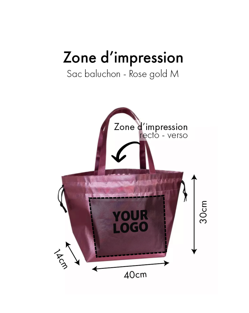 NICE BAG ROSE GOLD – M (40x14x30 cm)