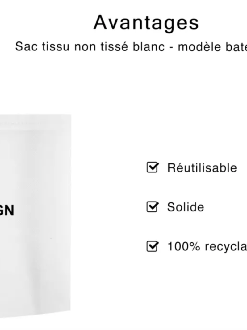 MARSEILLE WHITE BAG - M (45x10x35cm)