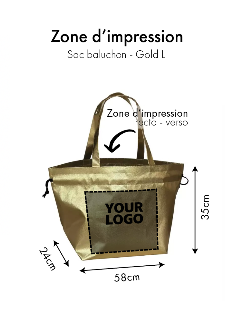 Bolsa NICE ORO L (58x24x35cm)