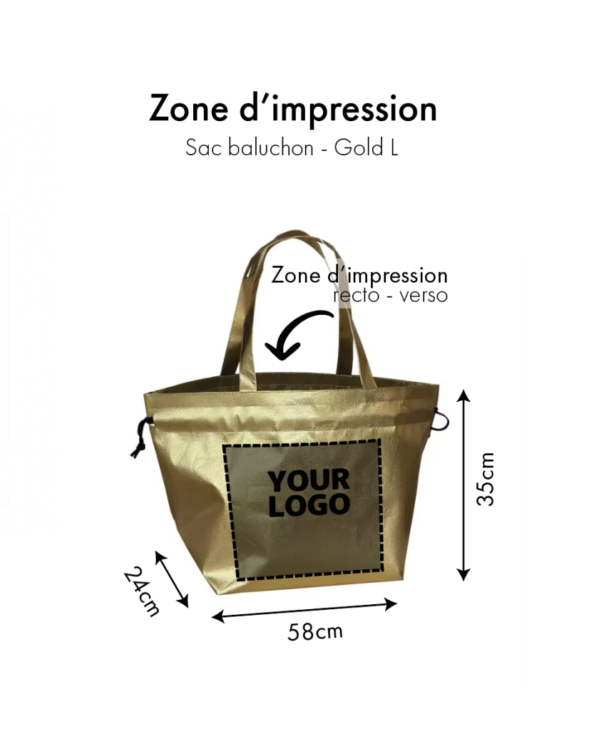 Bolsa NICE ORO L (58x24x35cm)