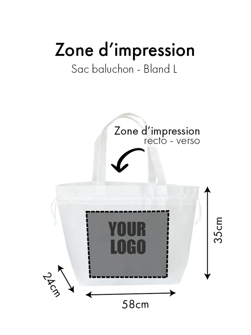 SAC NICE WHITE L (58x24x35cm)