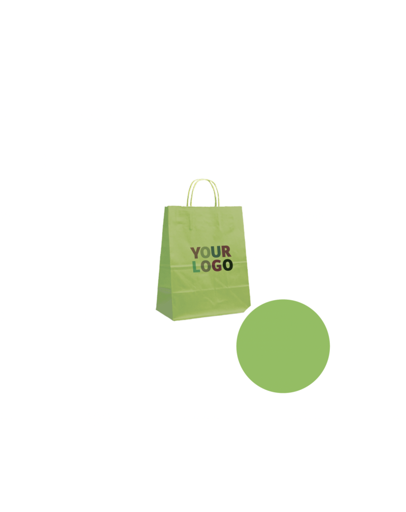 Tas met gedraaid handvat - Groen S