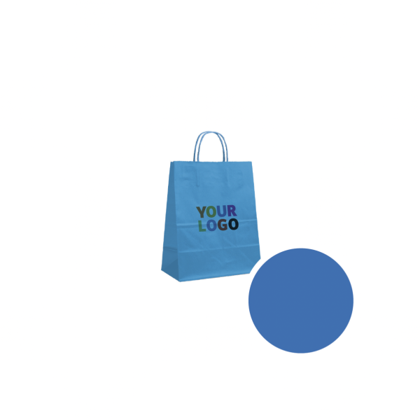 Sacs papier - Bleu S (18x8x22cm)