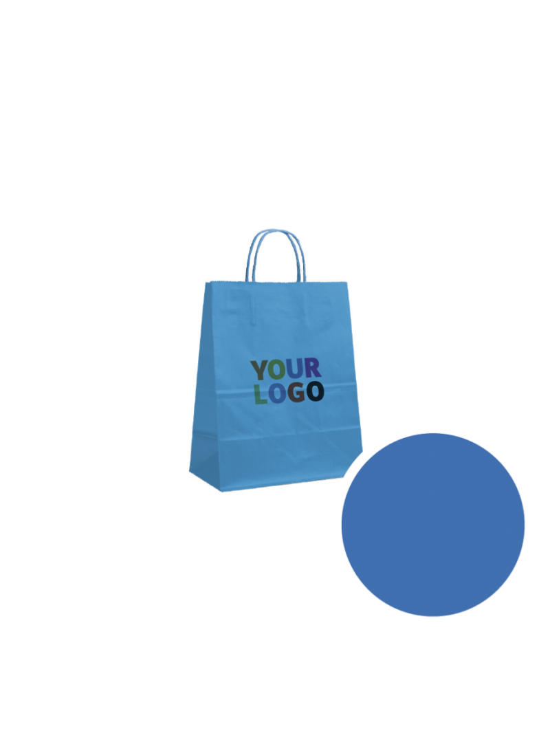 Tas met gedraaid handvat - Blauw S
