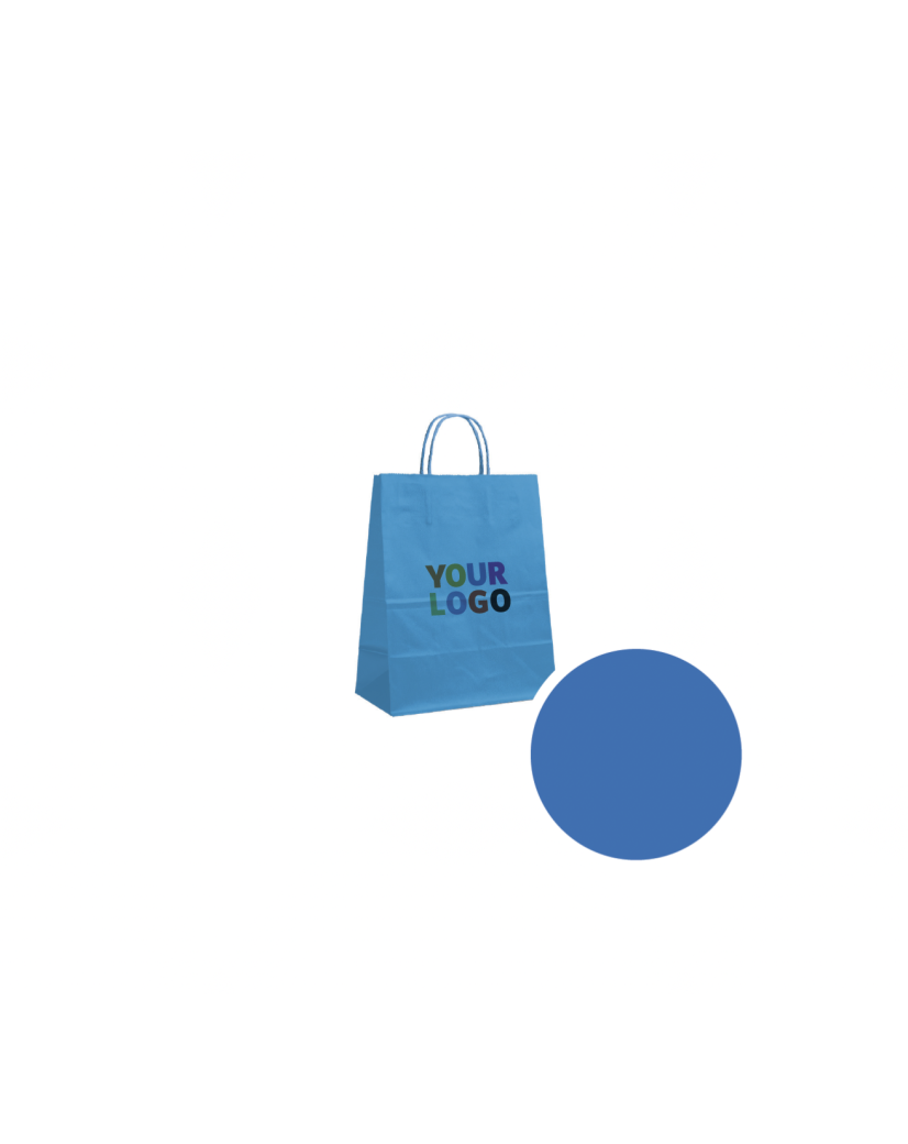 Tas met gedraaid handvat - Blauw S