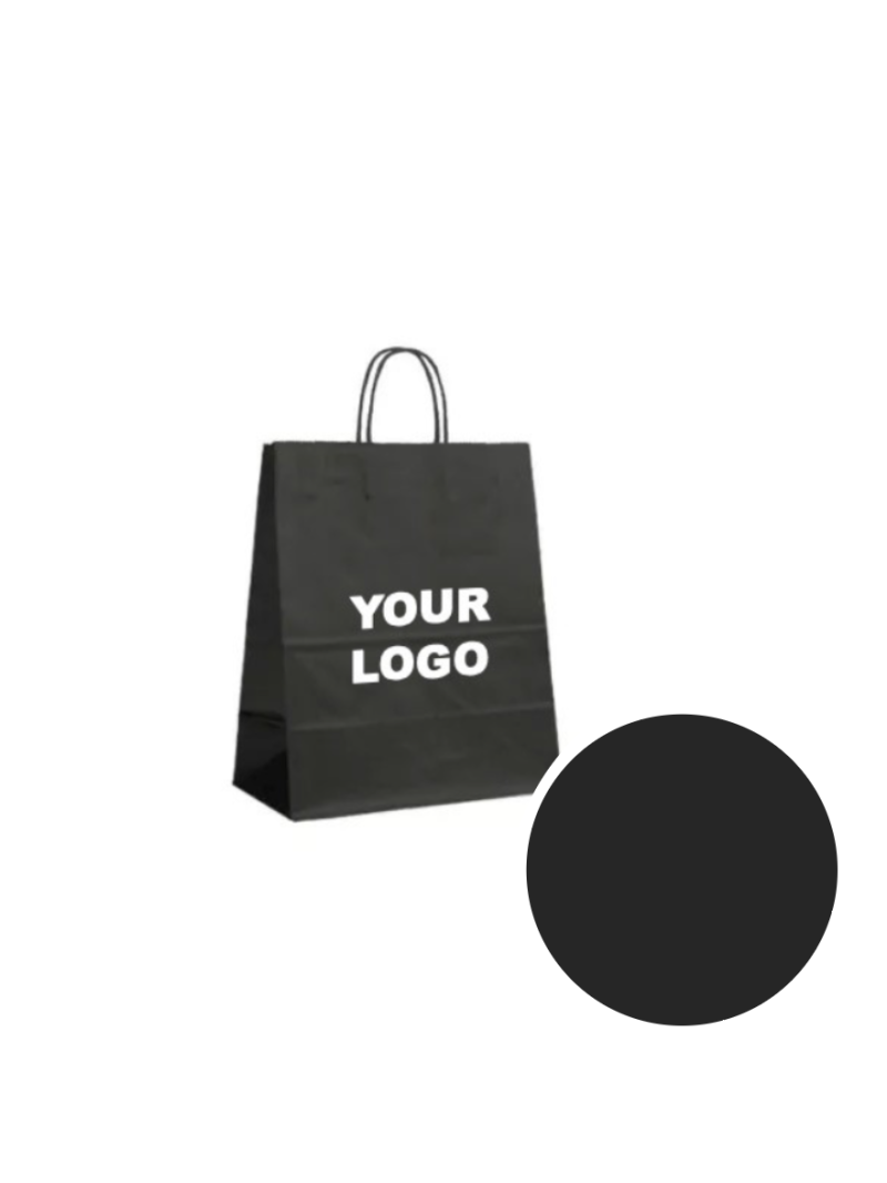 Tas met gedraaid handvat - Zwart S