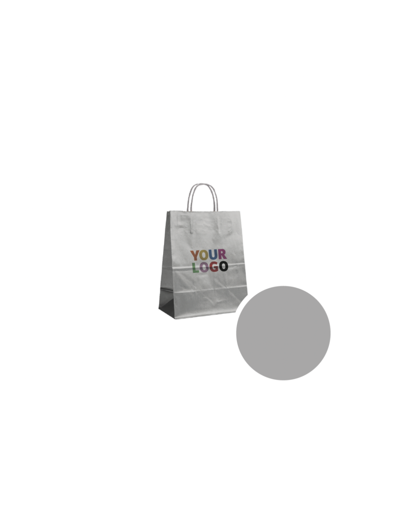 Paper Bags – Silver S (18x8x22cm)