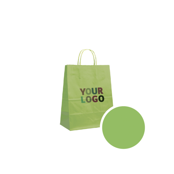SAC PAPIER VERT M (22x10x31cm)