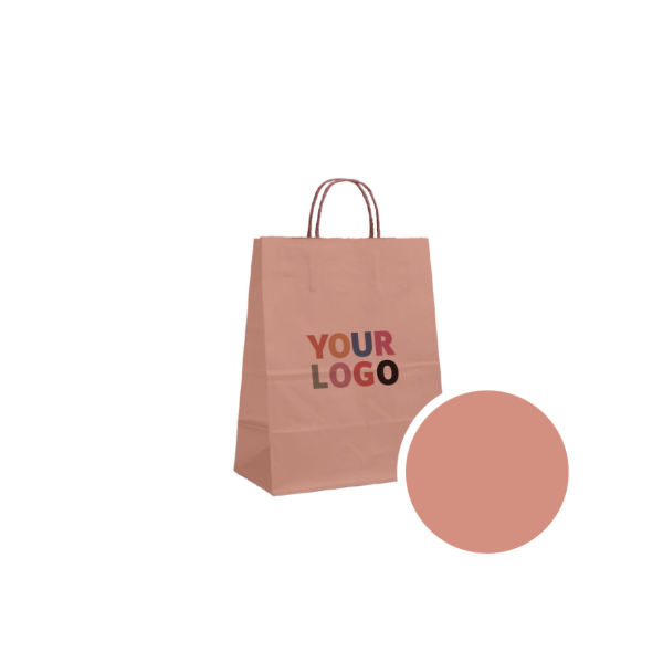 SAC PAPIER ABRICOT M (22x10x31cm)