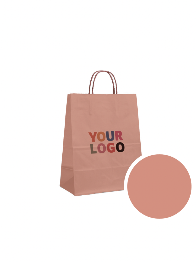 SAC PAPIER ABRICOT M (22x10x31cm)