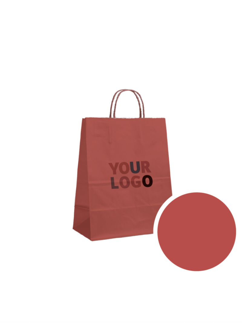 SAC PAPIER ROUGE M (22x10x31cm)