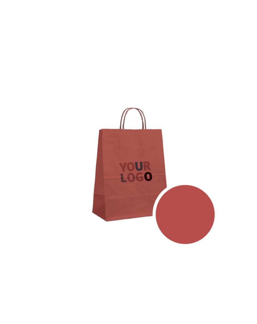 SAC PAPIER ROUGE M (22x10x31cm)