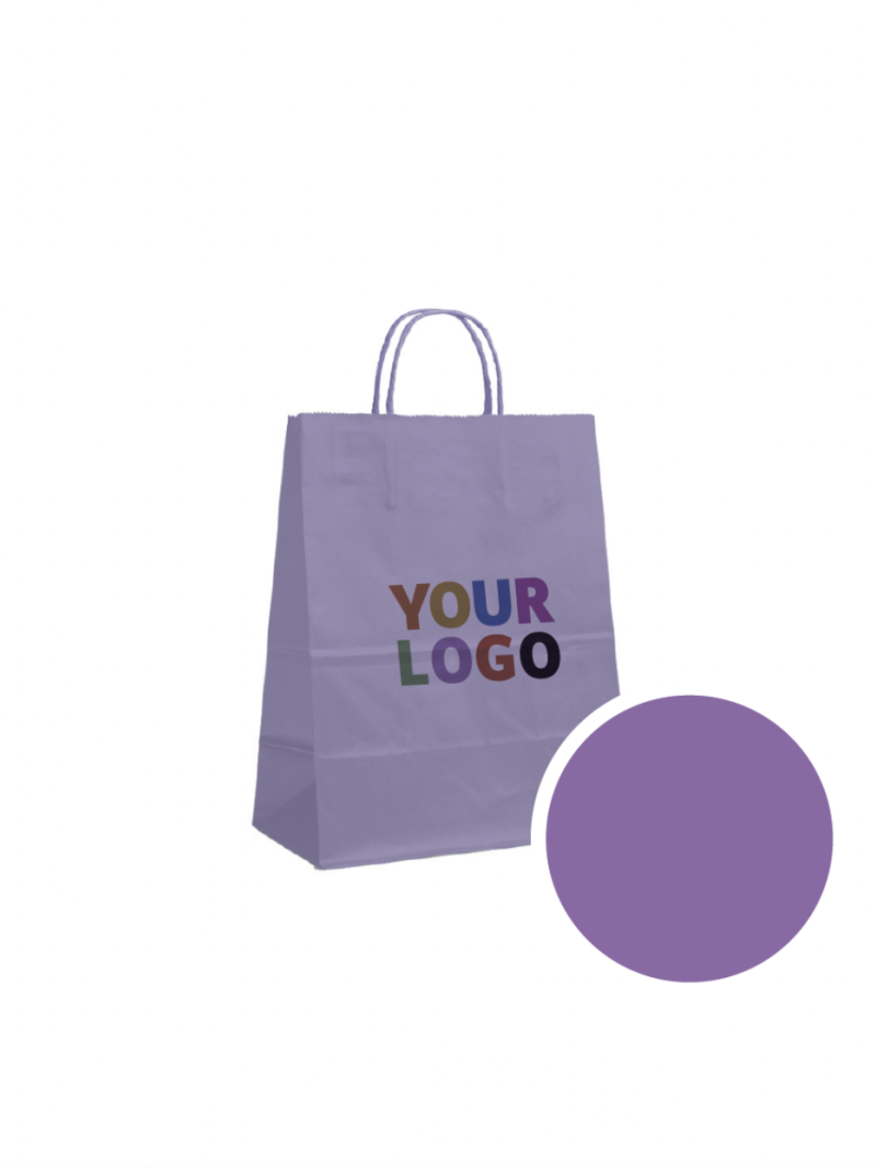 SAC PAPIER LAVENDE M (22x10x31cm)