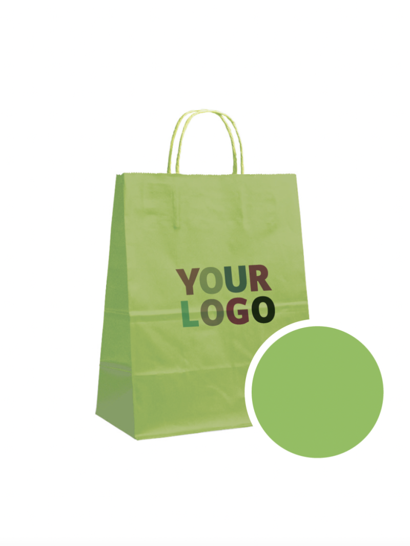 Paper Bag Green L (32x12x41cm)