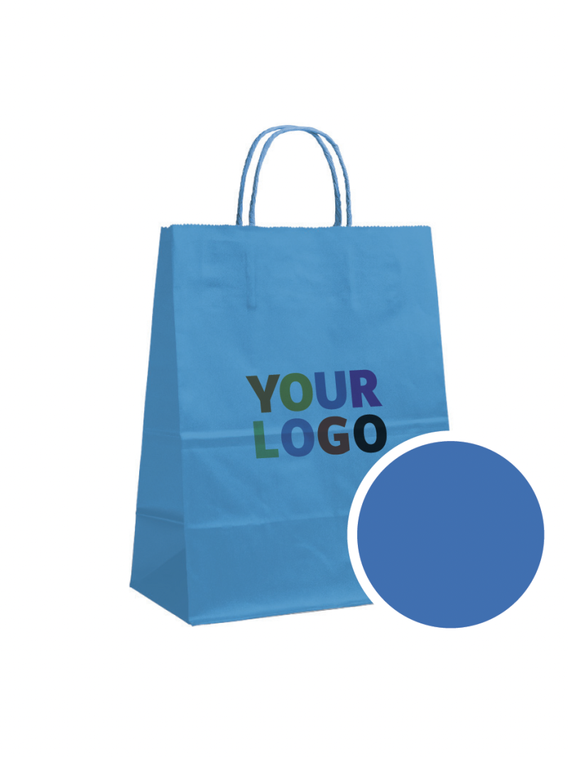 Paper Bag Blue L (32x12x41cm)