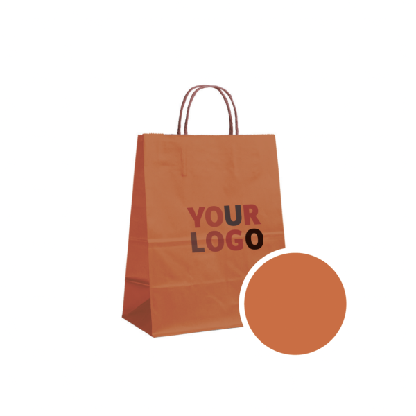 Paper Bag Orange L (32x12x41cm)