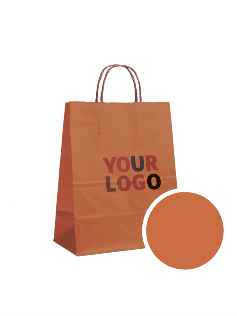 Paper Bag Orange L (32x12x41cm)