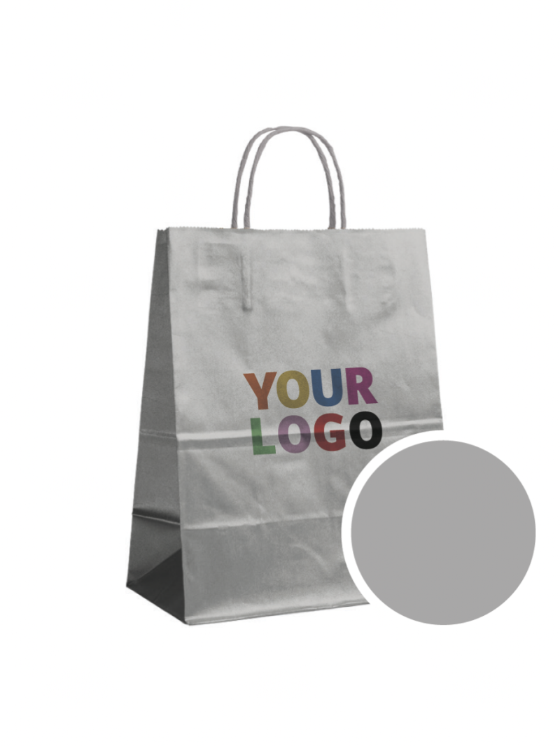 Paper Bag Silver L (32x12x41cm)