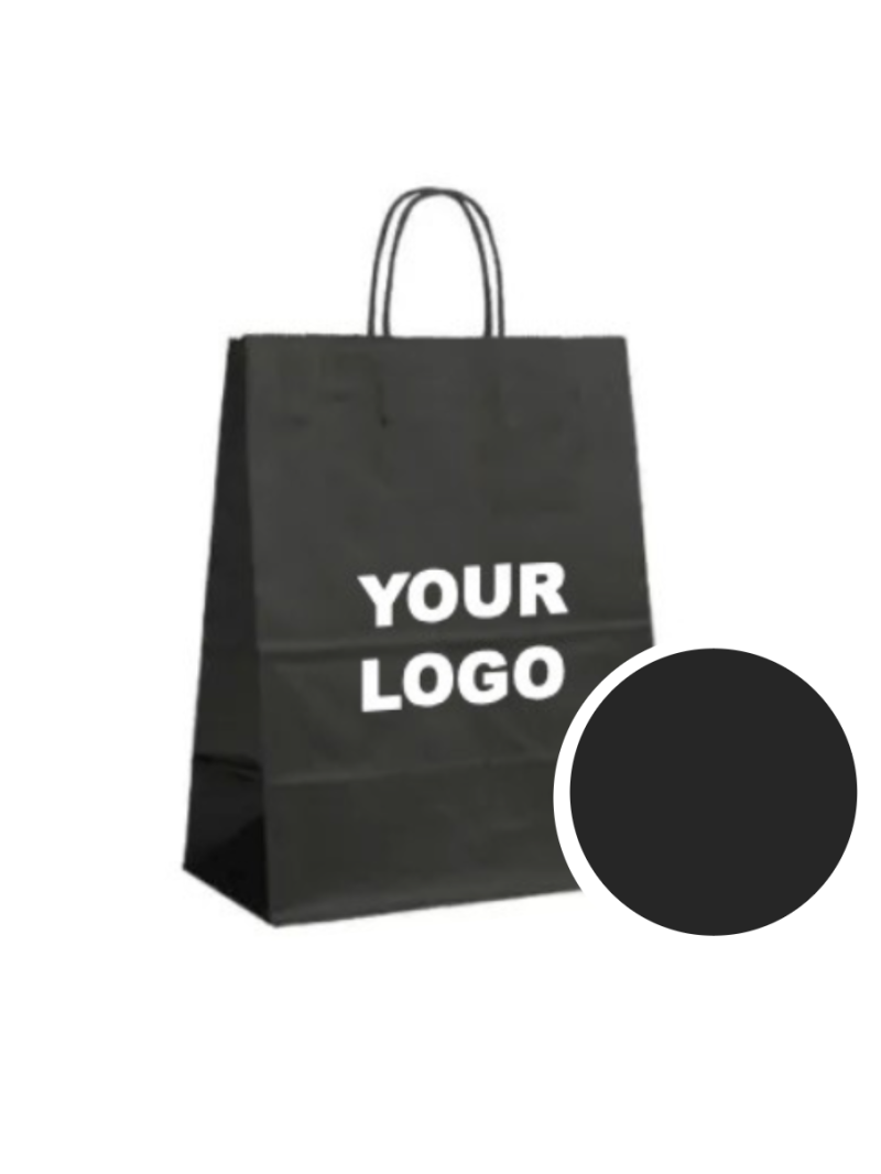 SAC PAPIER NOIR L (32x12x41cm)