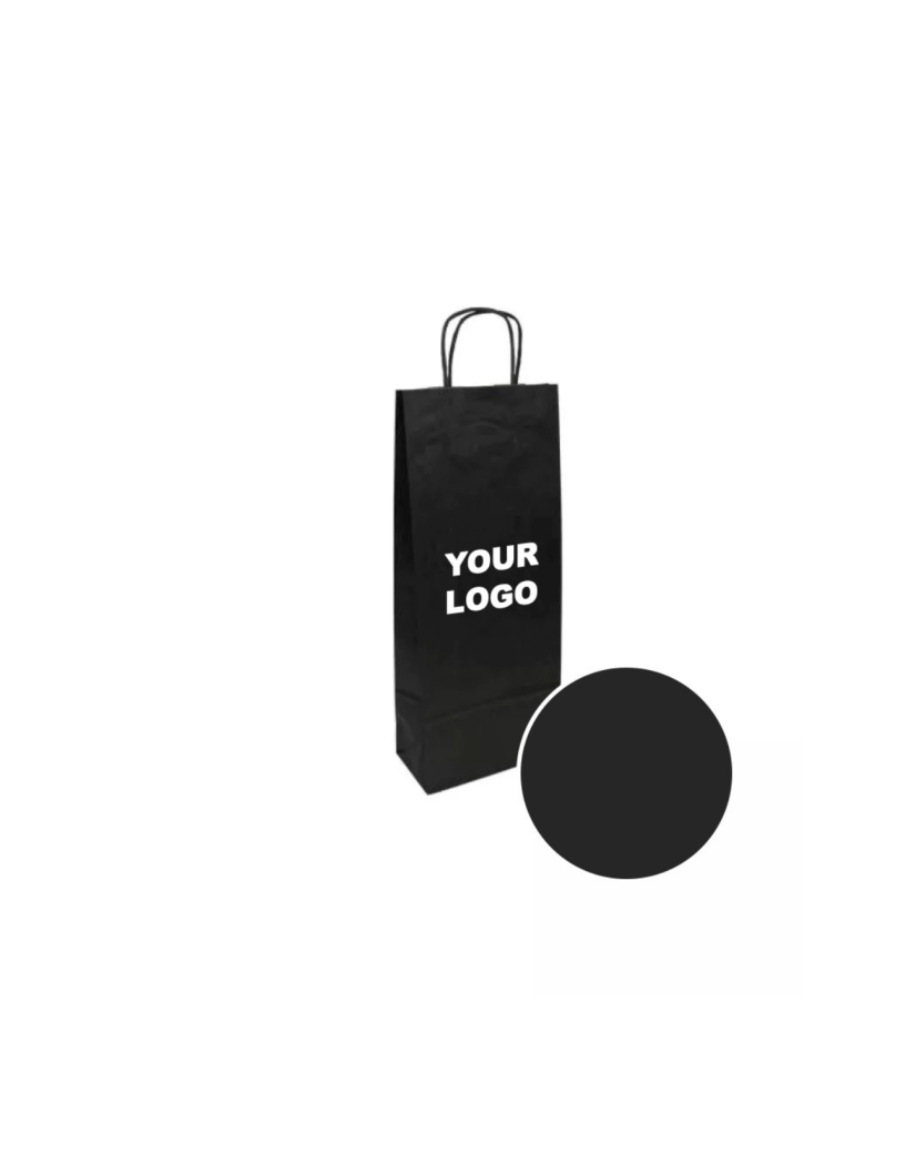 Sac brun 1 bouteille personnalisable, livraison express & bas prix.